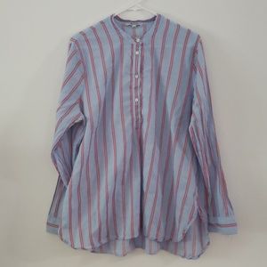 Madewell Button Up Striped Long Sleeve Shirt XXL
